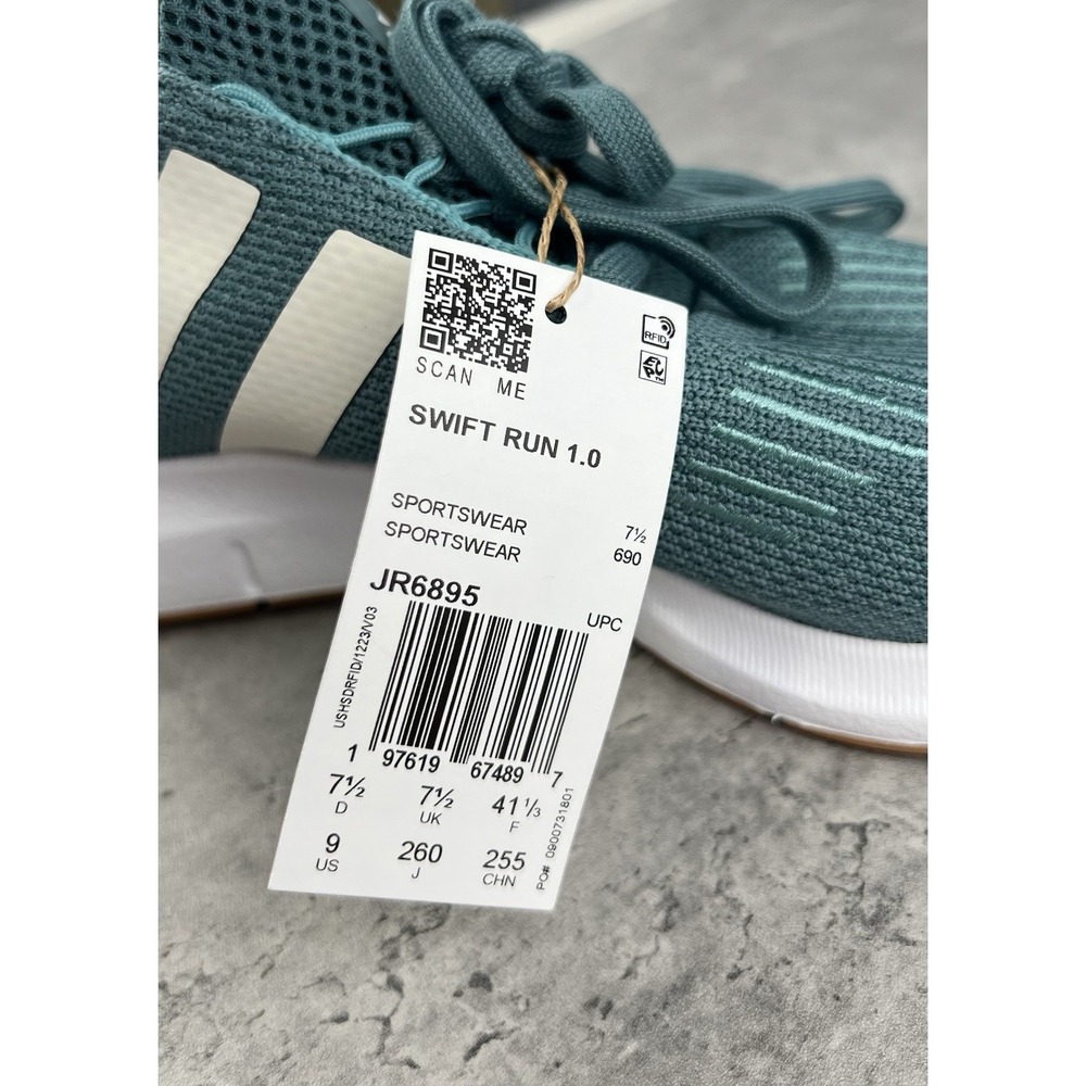 Adidas Swift Run 1.0 Cloud Teal Womens Running NEW Size 9 Athletic Sneakers - Picture 3 of 7